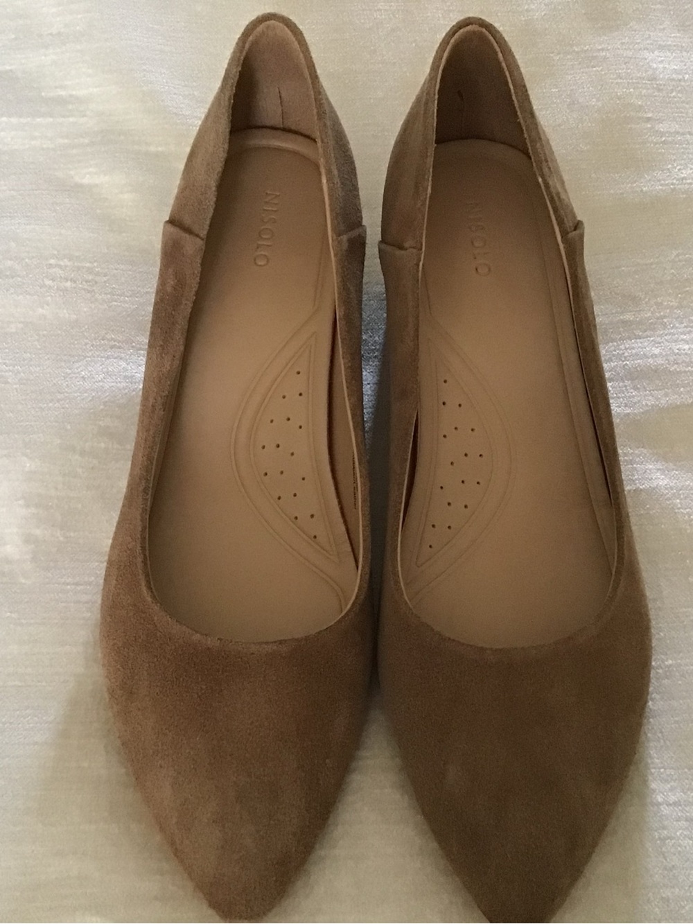 Nisolo Women's Suede Heels in Brown NWT